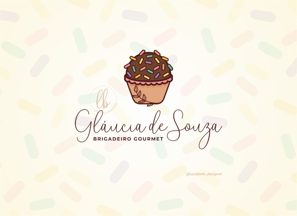 Logotipo Para Brigaderia E Brigadeiros Gourmet Luzia Bolsi Design Criativo